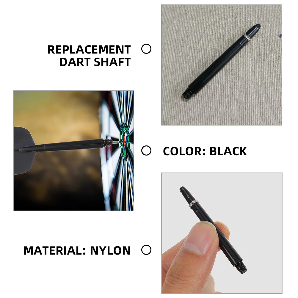 

100Pcs Threaded Nylon Replacement Dart Shafts for Steel Tip Accessories Professional Stable Flight Shafts