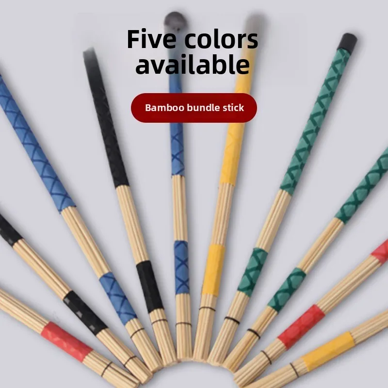 1 Pair 40CM High Quality Bamboo Drum Brush Drumsticks Rods Jazz Drum Sticks Brushes Rod Percussion Accessories Parts 36 Bundles