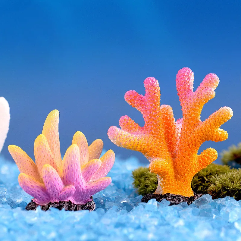 Cute Micro Landscape Artificial Coral Starfish Resin Ornaments For Fish Tank Aquarium Accessories Decorations Home Decor