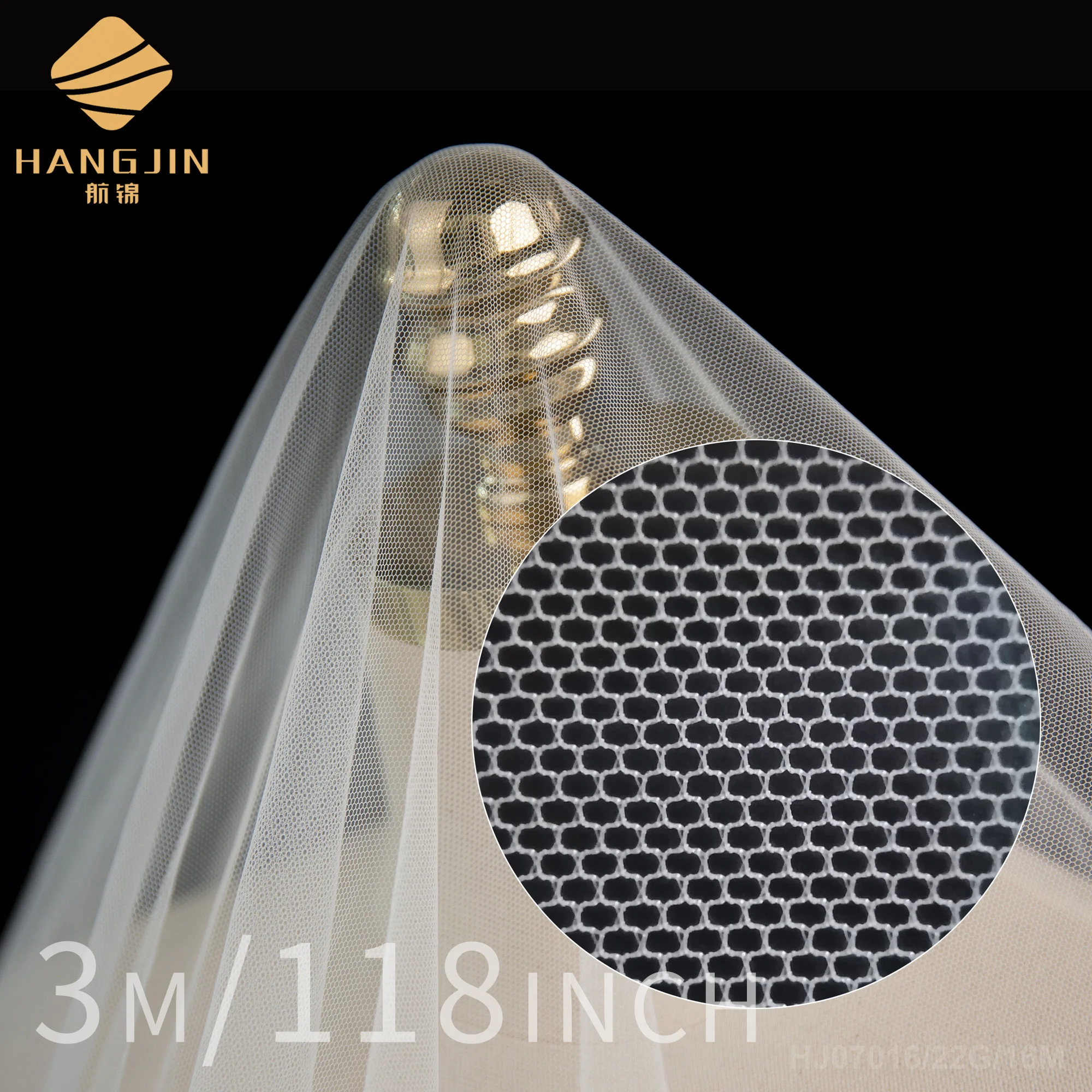 

5 Yards 118" Wide 300cm Width Nylon Tulle Fabric Mesh Net Fabric Customize Width Bridal Veils Fabric Wedding Dress Tulle