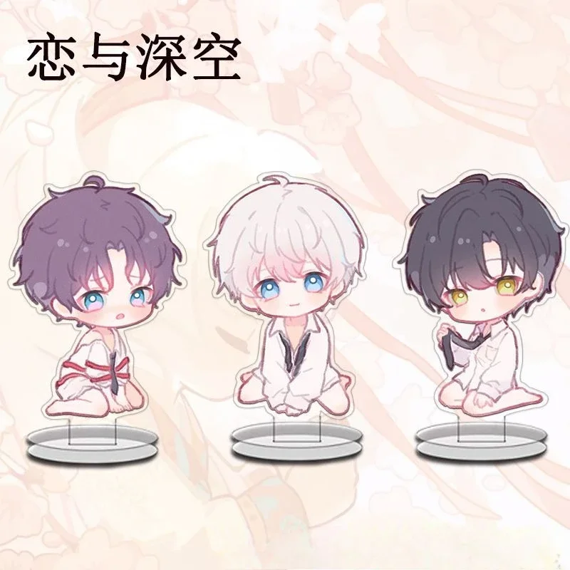Game Love and Deepspace Cute Cartoon Mini Acrylic Signboard Standee Q-version Sylus Rafayel Xavier Zayne Caleb Model Decoration