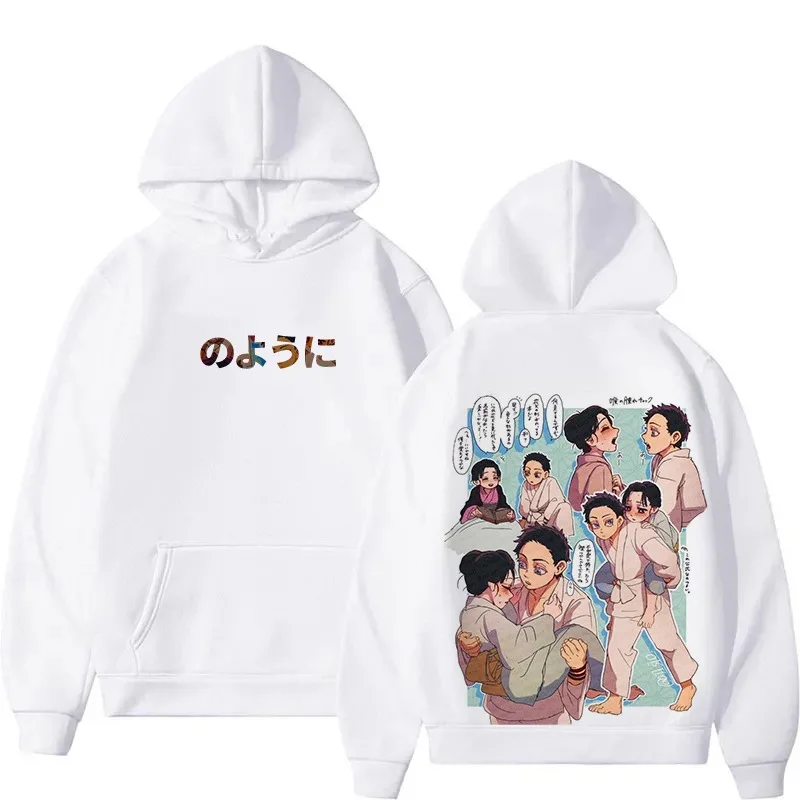 Autumn Winter Men's Clothing Hoodies Japanese Anime Demon Slayer Print HoodedSweatshirt Y2K Oversized Cotton Fashion Top Coat