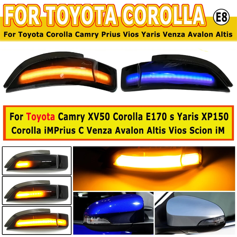 For Toyota AQUA COROLLA AXIO FIELDER AURIS PREMIO ALLION PRIUS C VITZ LED Dynamic Turn Signal Light Rearview Mirror Indicator