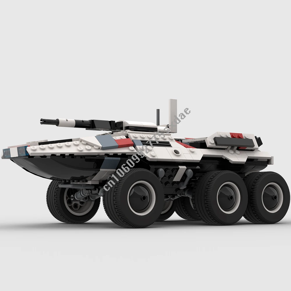 MOC Building Blocks M35 Mako Mass Effect Land Chariot War Tank Model Bricks Vehicle Car DIY Assemble Children Birthday Gift Toys