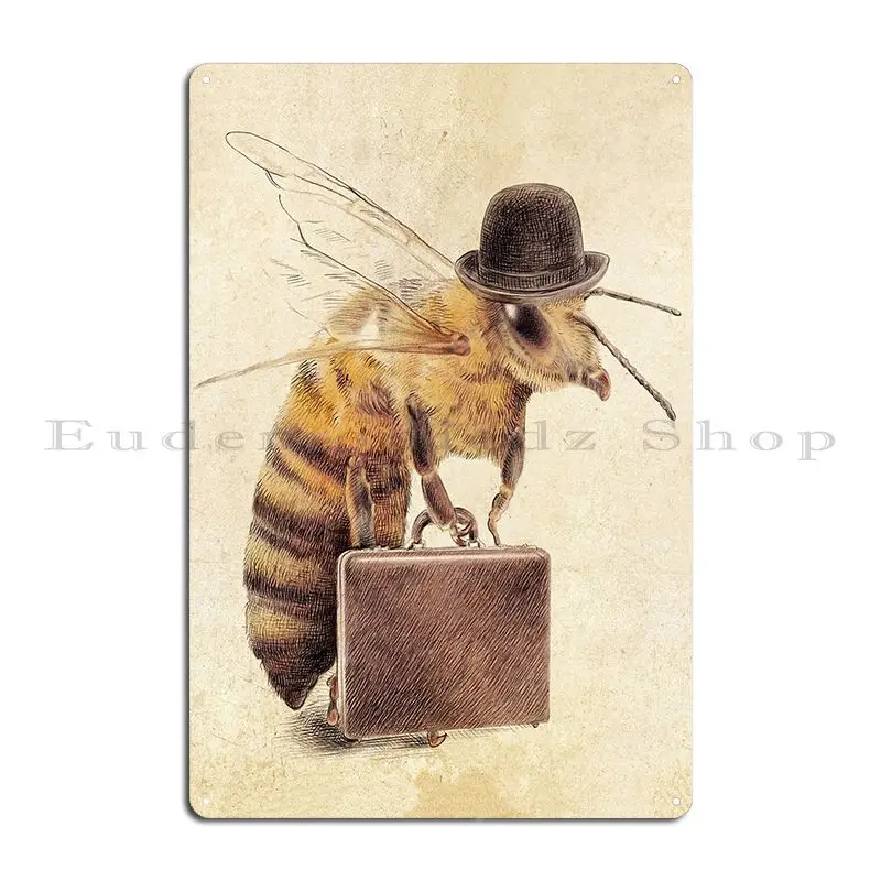 Worker Bee Metal Sign Customized Cave Home Cinema Garage Tin Sign Poster
