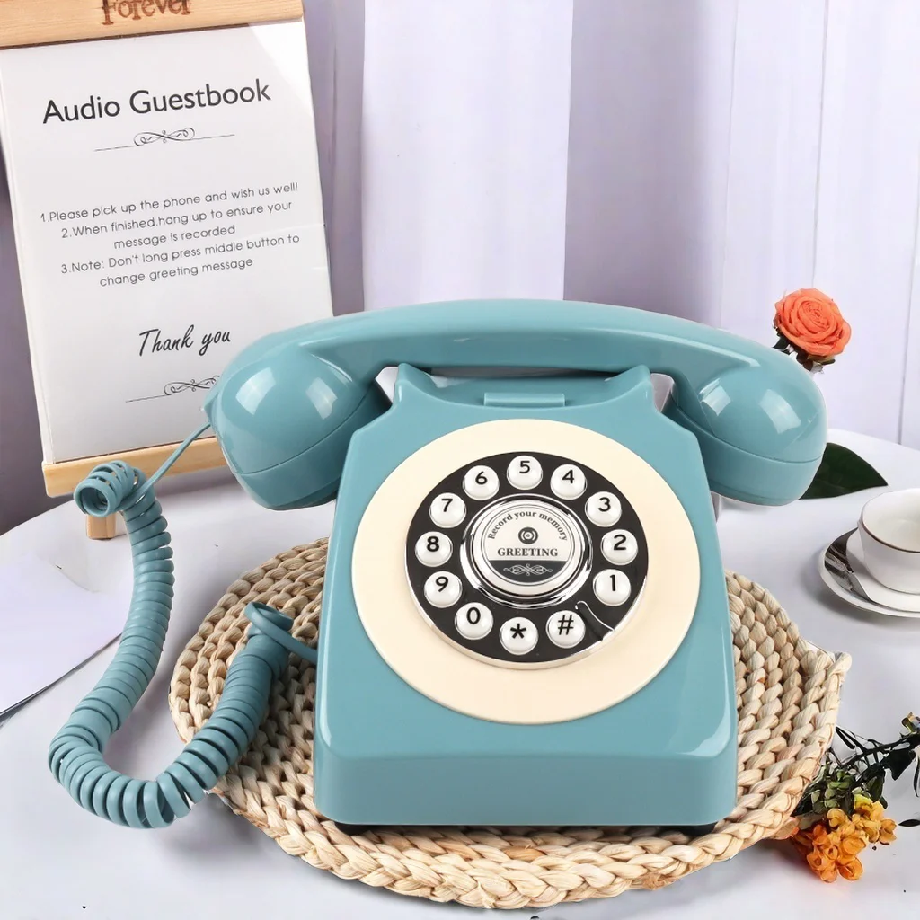 Audio Guest Book Wedding Phone Bridal Gifts Vintage Guest Book Telephone Record Customized Voice Message for Your Wedding Party