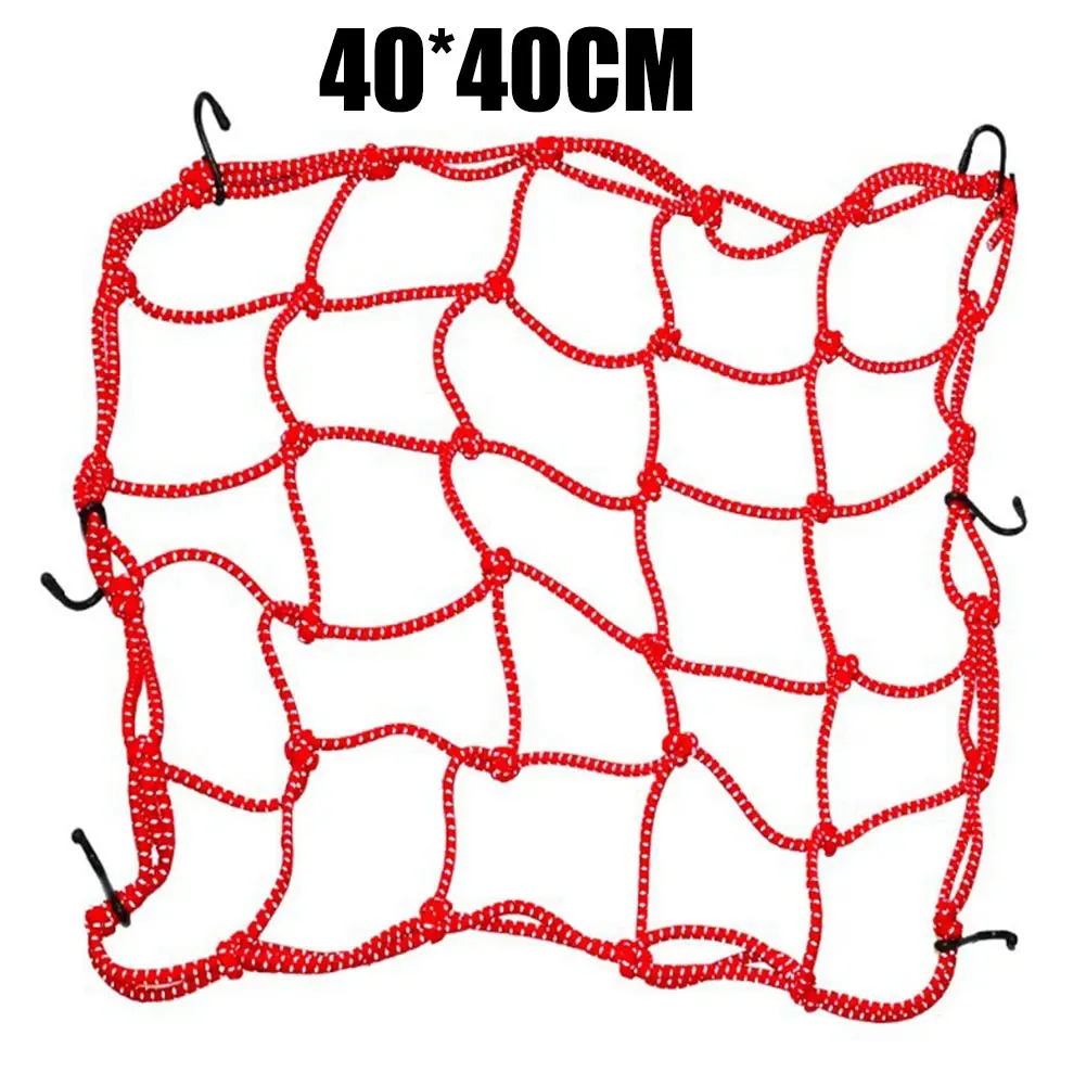 Motorcycle Luggage Net Cover Bike Hold Down Fuel Tank Luggage Mesh Rubber Elastic Web Bungee Motorcycle Bike Tank Car Styling