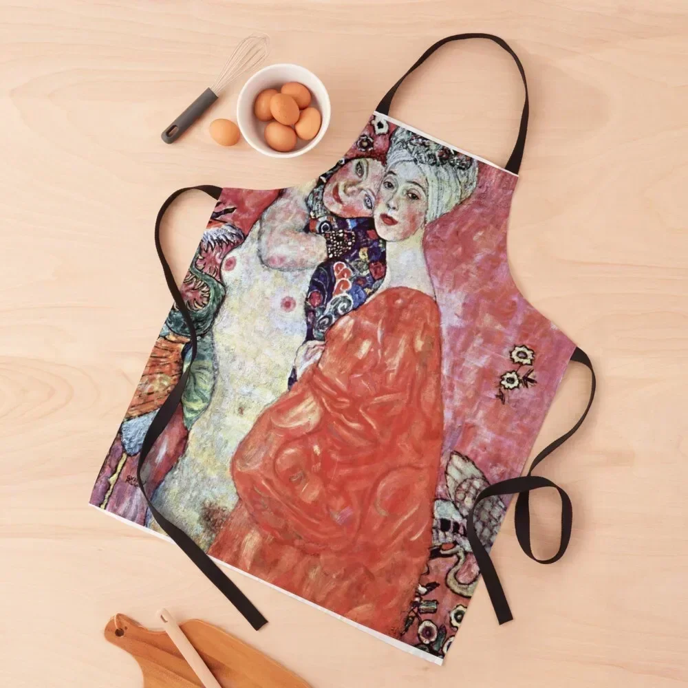 

Gustav Klimt -Girlfriends or Two Women Friends Apron innovative kitchen and home items barber uniform kitchen item Apron