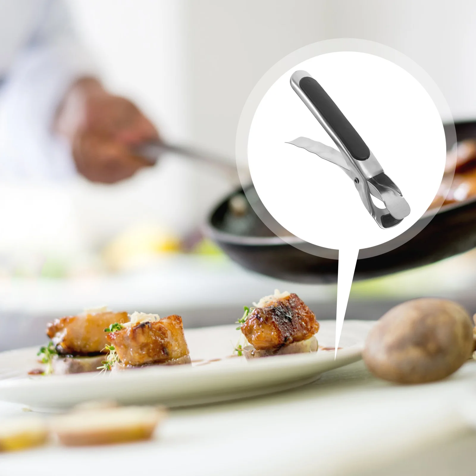 

2 Pcs Anti-scald Clip Kitchen Gadgets Stackable Accessories Hot Plate Tong Bowl Gripper Stainless Steel Favor