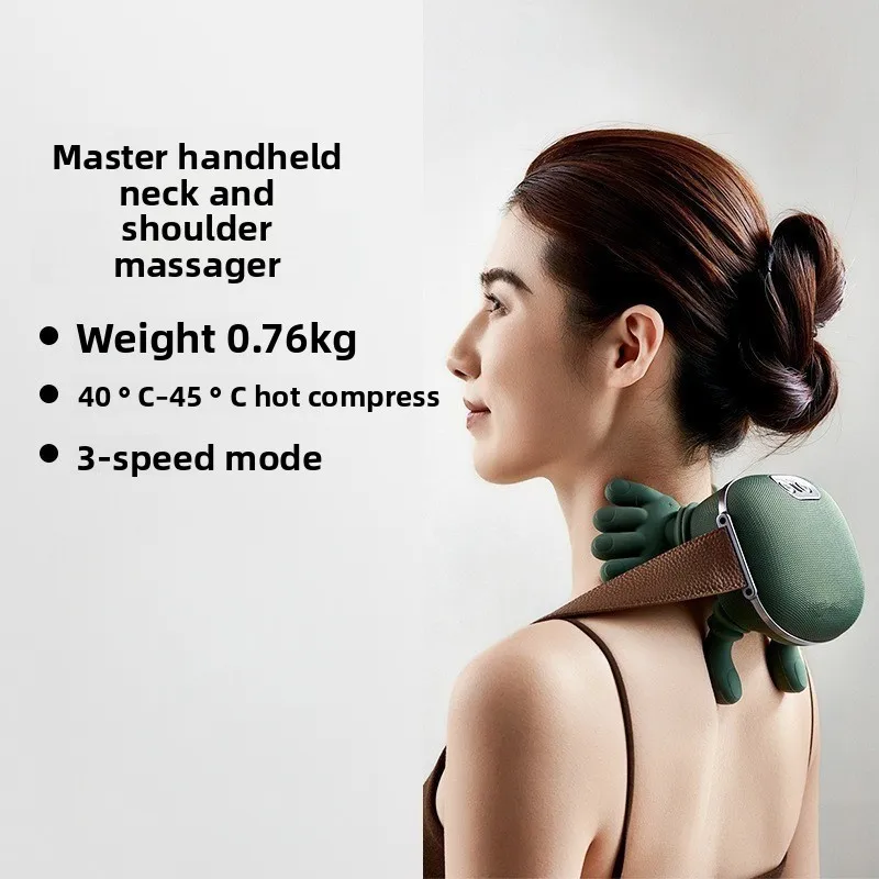 

Neck Shoulder Massager with Heat - Shiatsu Kneading Pillow for Home Office Use