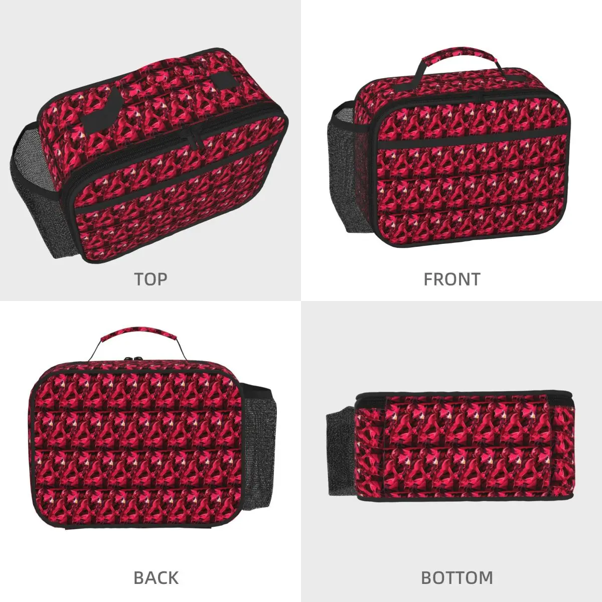 Creative Alastor Hazbin Hotels Anime Insulated Lunch Bag for Kids School Cooler Thermal Food Box Tote Lunch Boxes Container