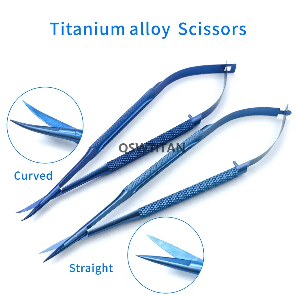 Ophthalmic Micro Cornea Scissors Orthopaedics Veterinary Surgical  Instruments Titanium 12.5cm-18cm