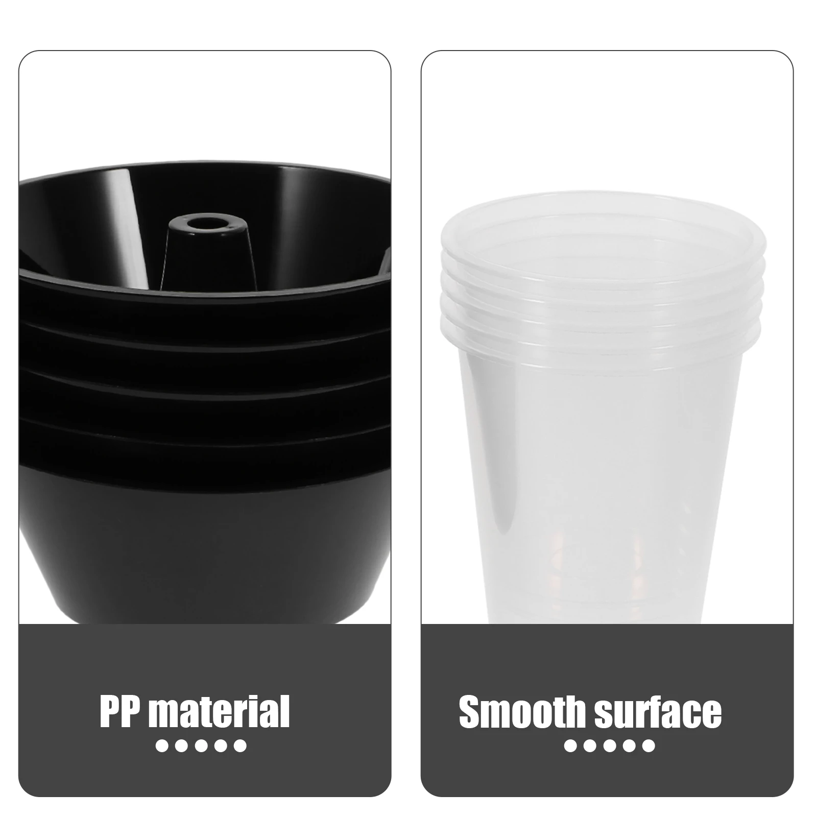 

5 Sets Snack Cups Food Containers Lids Thicken Creative Drink Glass Bowls Large Capacity Portable Beverage Holders Smooth Easy