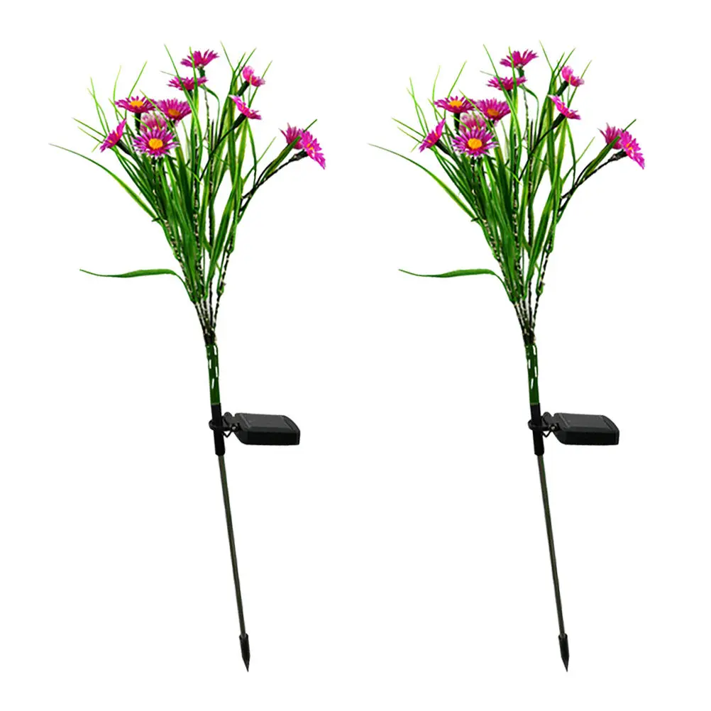 2 pcs Solar LED Garden Lights Outdoor Walkway Pathway Decorative Landscape Lighting