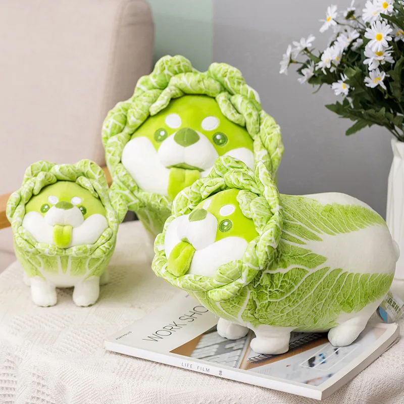 Anime Figure Cabbage Dog Plush Toys Japanese Fairy Action Figure Vegetable Wizard Dog Figurine Collectible Model Doll Gifts