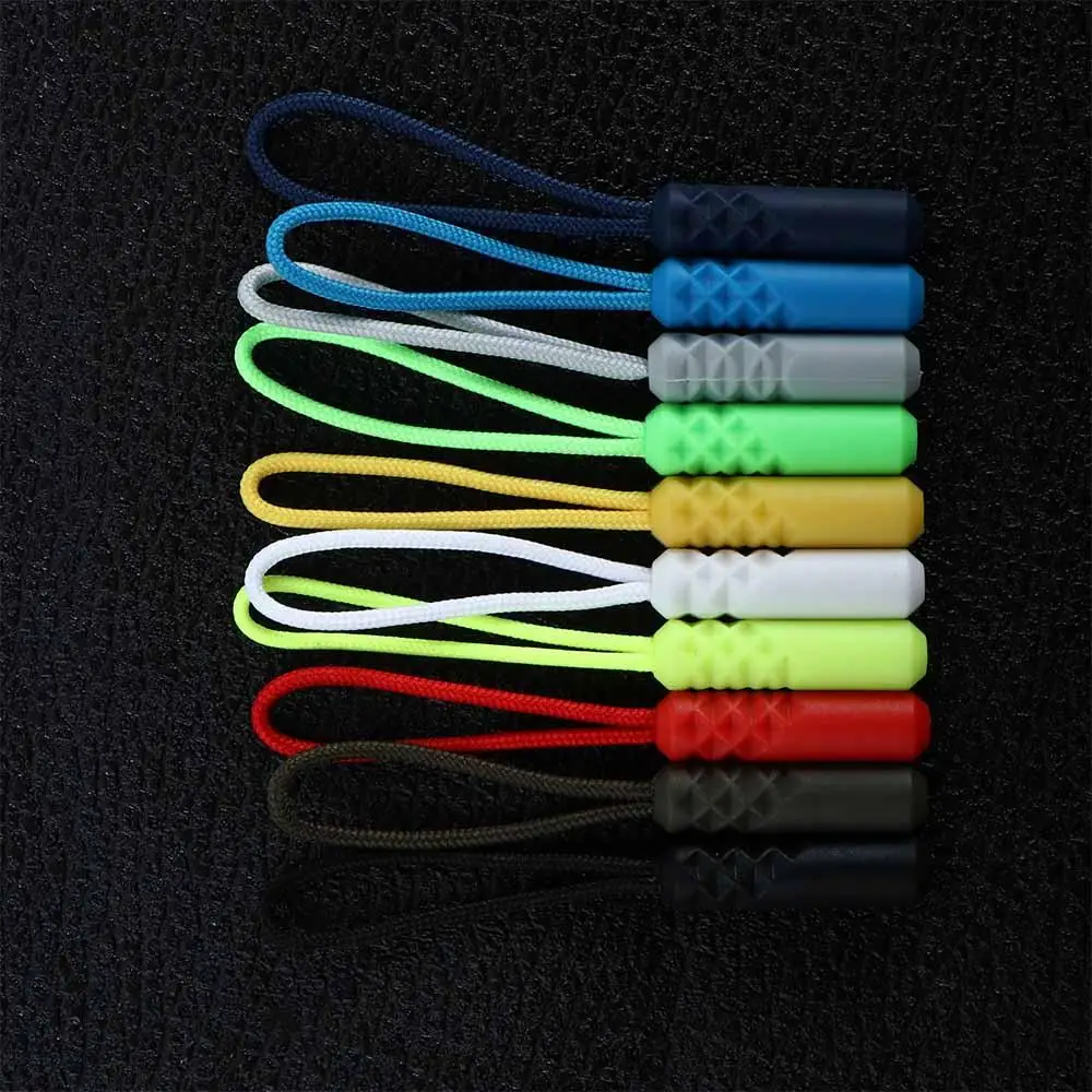 10pcs Zipper Pull Puller End Fit Rope Tag Replacement Clip Broken Buckle Fixer Zip Cord Tab Travel Bag Suitcase Tent Backpack