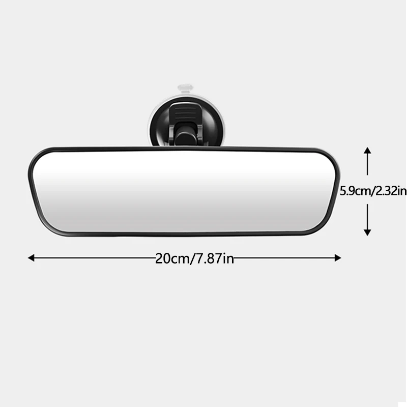 Universal Suction Cup Car Wide-Angle Rearview Mirror, Electric Tricycle Indoor Mirror, Broadens Rearview Vision for Safe High-De