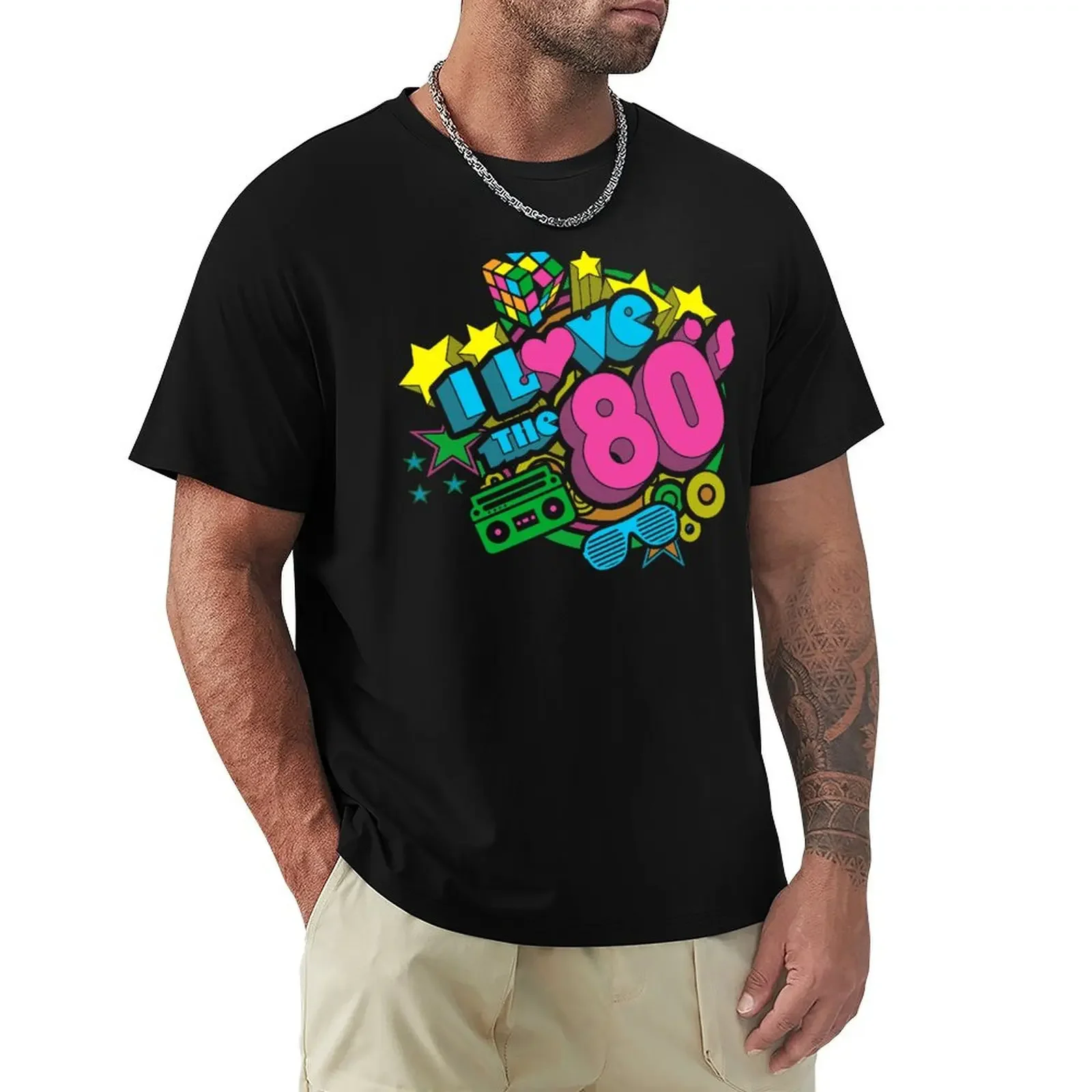 I Love The 80s Retro Eighties Pop Culture Throwback T-Shirt korean fashion tops anime shirts men