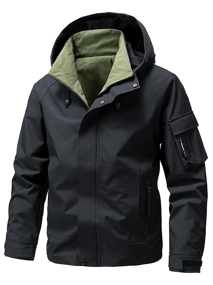 AliExpress Ippolich 2025 New Men's Raincoat Windbreaker Waterproof MTB Bicycle Jacket for Outdoor Cycling & Hiking, Hooded Autumn Riding Coat