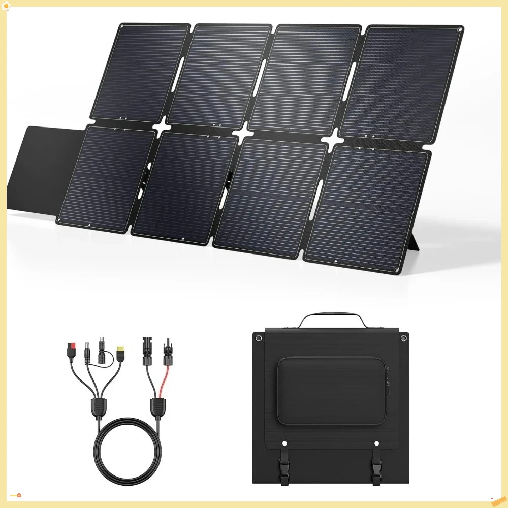 لوحة شمسية محمولة 240 وات لمحطة الطاقة، مجموعة لوحة شمسية قابلة للطي خفيفة للغاية، كفاءة عالية 25%، مقاومة للماء IP65