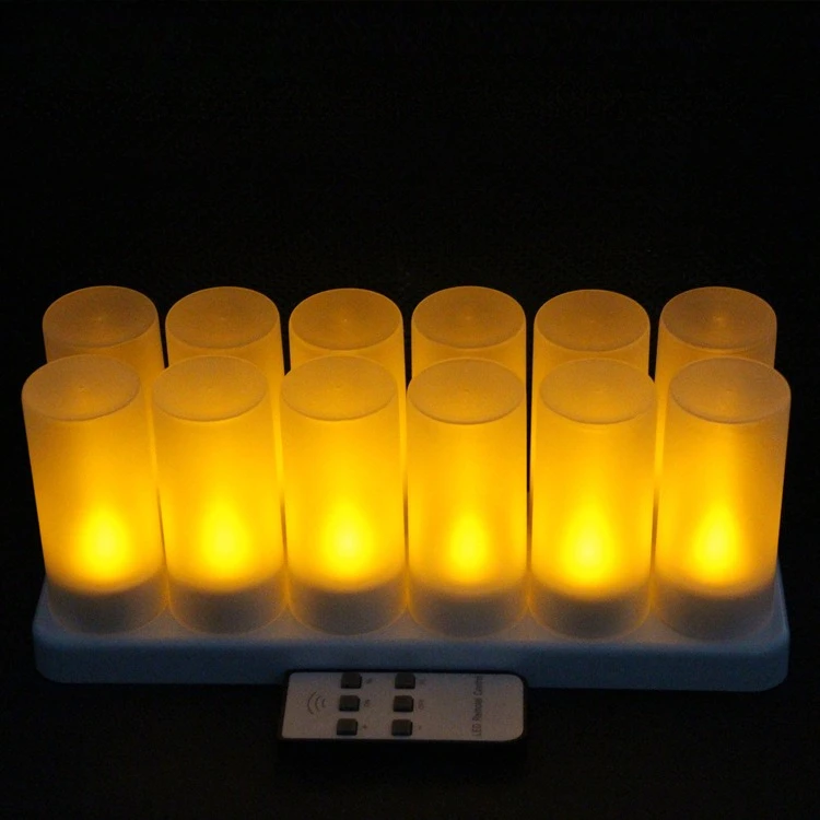 Halloween, Christmas Day, decorative candle lights, rechargeable led wax lights, wedding confession decoration bar restaurant
