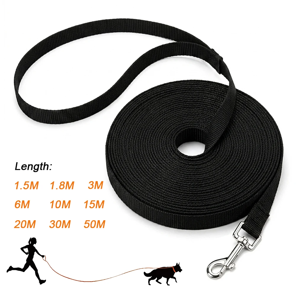 Lange Hundeleine aus Nylon, Trainingsleine 1,5m-50m, Robustes Zugseil für Welpen und Katzen, Outdoor-Spaziergang, Verlängerbare Leine