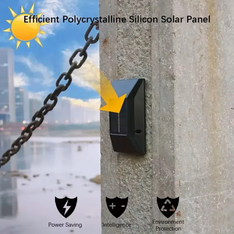 6LED Outdoor Solar Wall Lamps Waterproof Wall Washing Lights Up/Down Lighting for Garden Yard Terrace Fence Villa Terrace