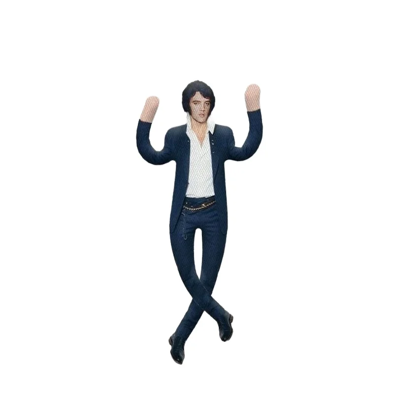 @@ 2026 New 28cm Elvis Presley Cat King Abstract Plush Doll with Built in Wire Frame Poseable Stuffed Mouse Toy Holiday Gift