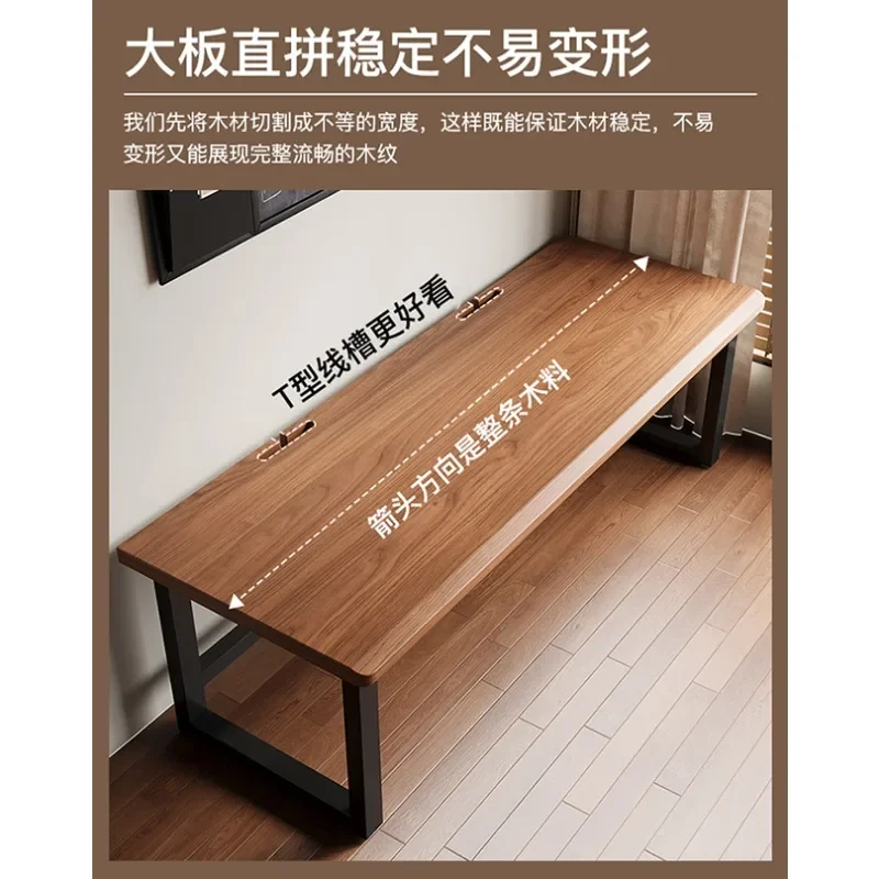 Solid wood large board double computer desk desktop home bedroom office desk workbench e-sports