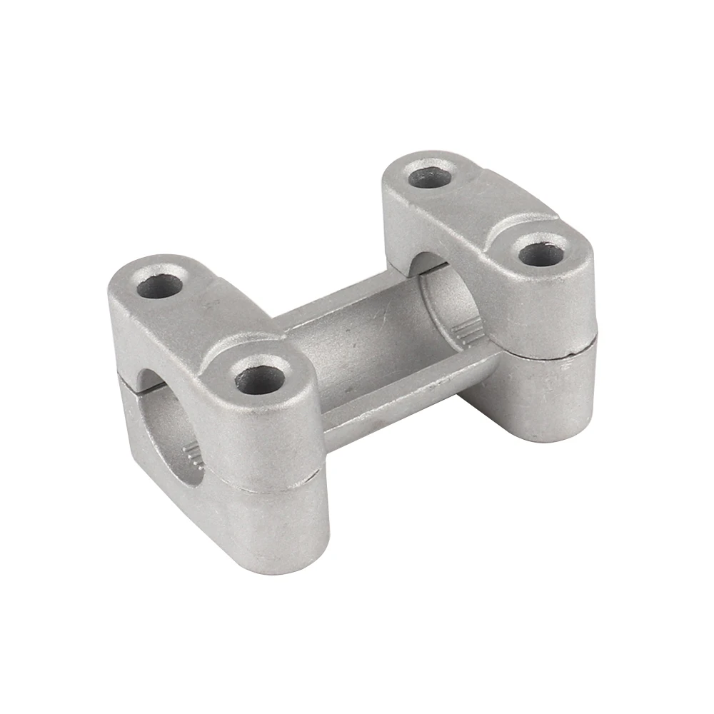 Motorcycle Aluminum Handle Bar Mount Clamps Silver Riser Adapter 7/8 Inch 22mm For Dirt Bike ATV Buggy Universal