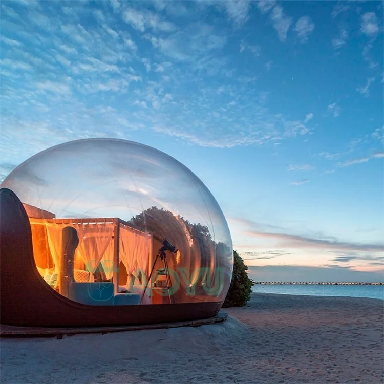 AOYU Inflatable Bubble Advertisement Transparent Igloo Dome Tent PVC Globe Clear Inflatable Bubble House For Outdoor Camping