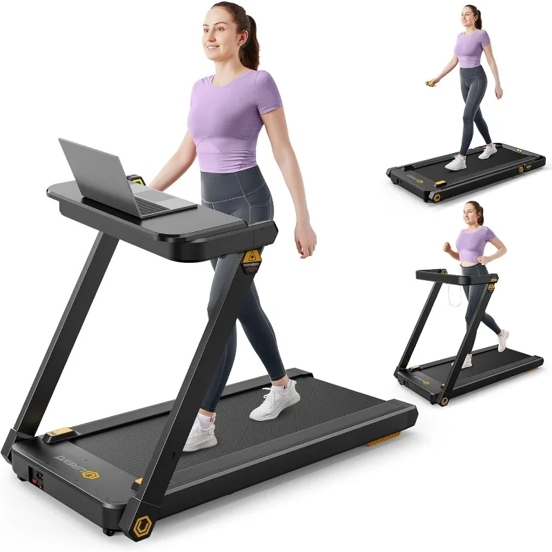 

Treadmill with Desk, 3 in 1 Foldable Treadmill Under Desk Treadmill, 3HP Powerful Walking Treadmill for Office with Remote