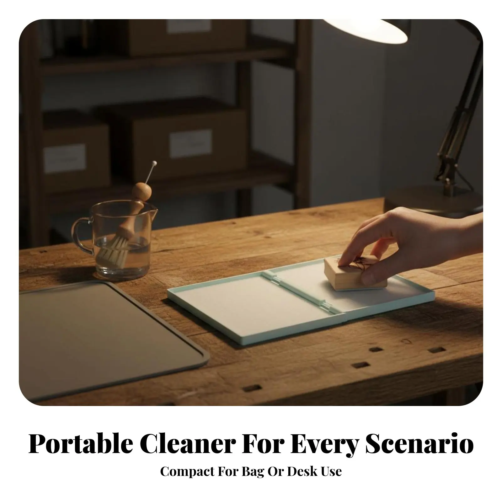 Picture 7: Rubber Stamp Cleaning Pad Reusable Stamp Cleaning Pad Crafting Supply Gentle on Stamps Portable for Calligraphers