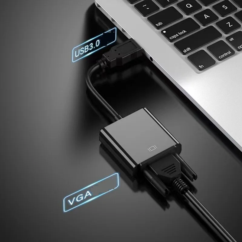 Переходник с USB 3,0 на VGA, переходник «штырь-гнездо» с USB 3,0 на VGA, переходник для ПК, HDTV, компьютера, проектора, телевизора