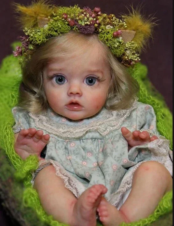 12Inch Mini Reborn Kit Elf FLO Unfinished Vinyl Kit Unpainted DIY Blank Reborn Baby Doll Parts with Cloth Body