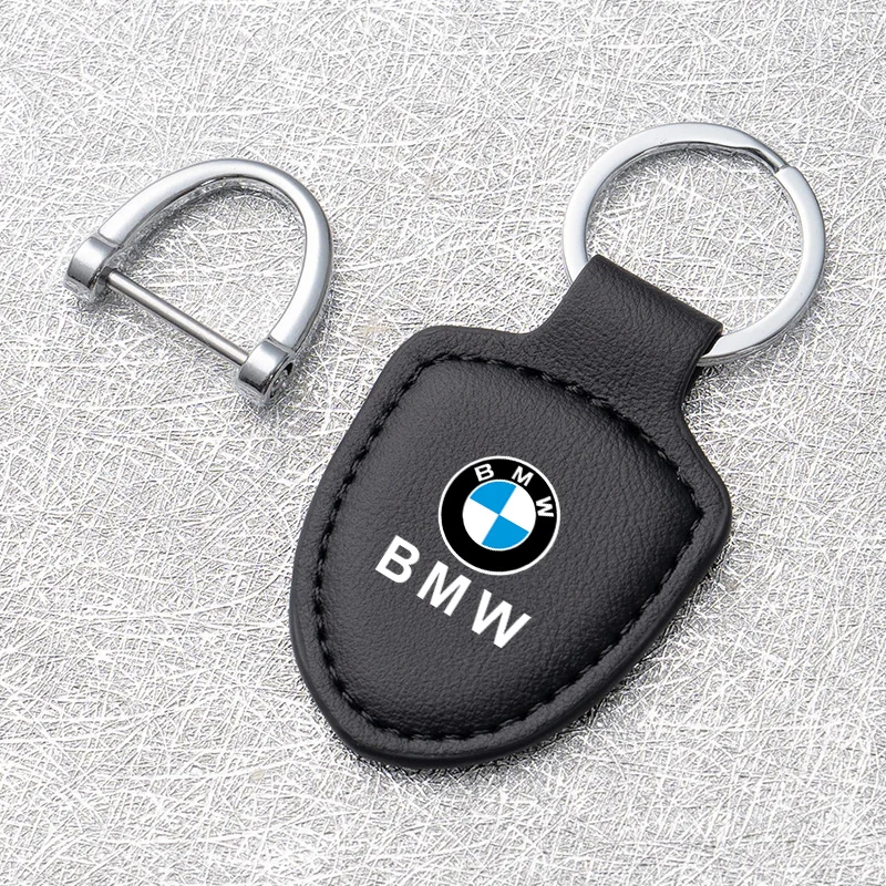 Leather Car Emblem Key Chain Ring Holder for BMW M M2 M4 M5 M6 M8 X1 X2 X3 X5 X6 M135i M240i Z4 328i X7 Auto Keychain Accessory