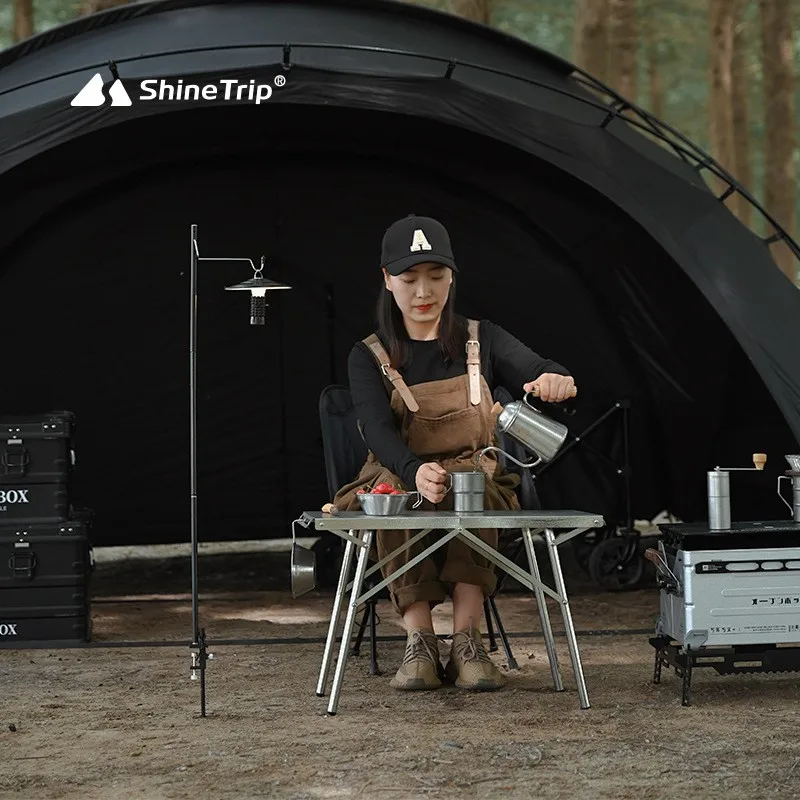 ShineTrip Outdoor Camping składany stół grill ze stali nierdzewnej stół żaroodporny przenośny stół piknikowy Camping wypoczynek