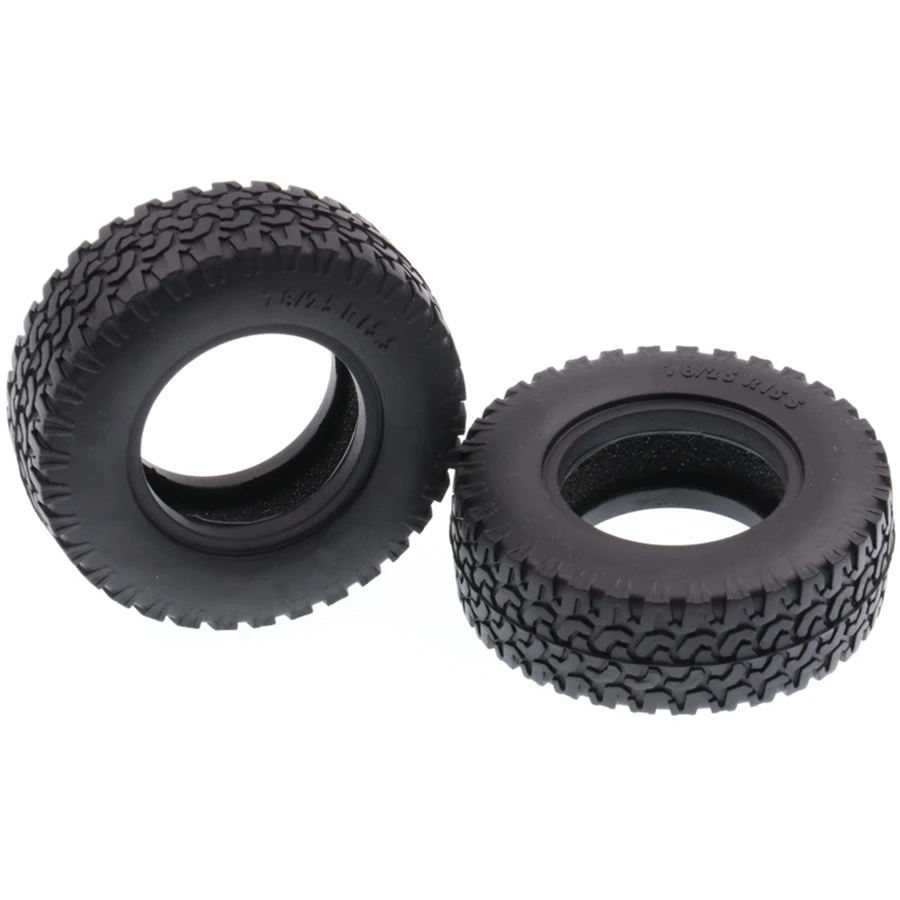 A45F-4PCS 1.55 Inch Rubber Tires For 1/14 Rm8 Baja RC Rock Crawler Remote Control Car Tyres