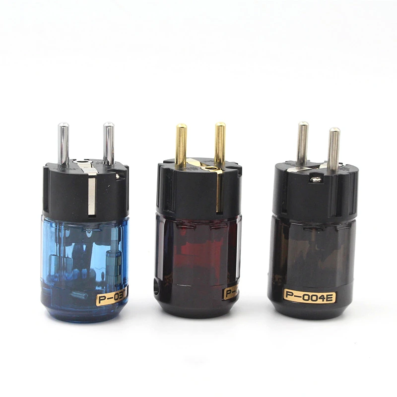 HiFi Audiophile DIY Audio Cable Power EU Plug IEC Connector Adapter
