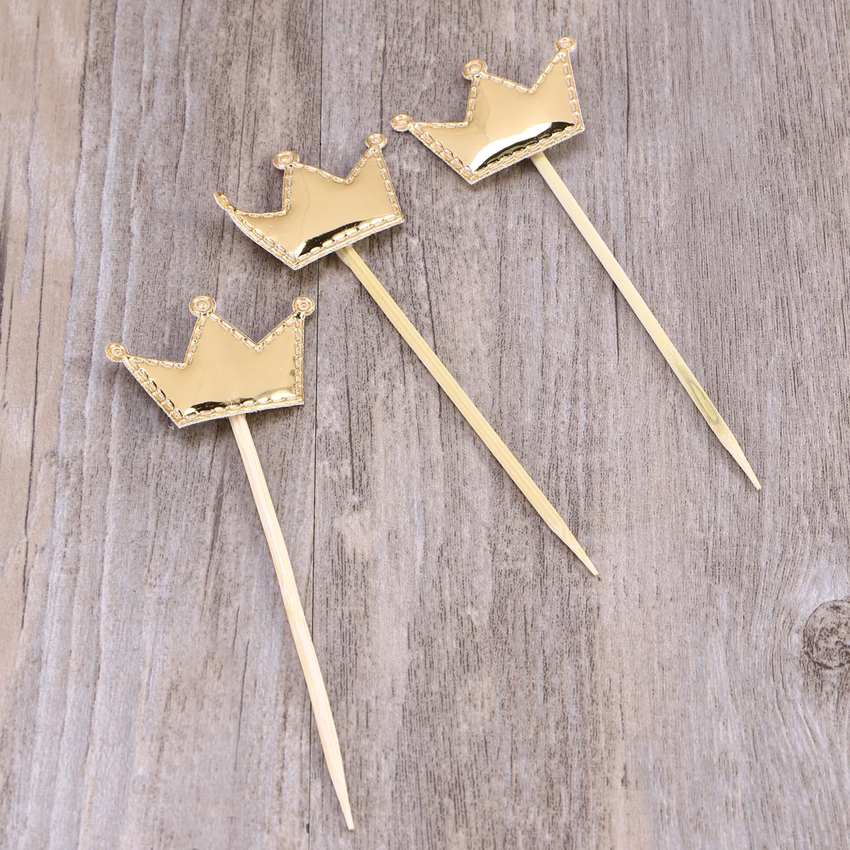 

10 pcs Cake Decoration Picks Crown Shape Food Grade Toothpicks For Birthday Party Bbq Halloween Buffet Cupcake Toppers Cake