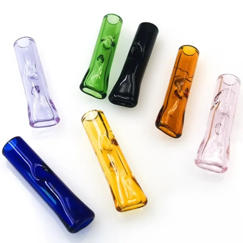 12PCS 1Cans 8MM Reusable Glass Tobacco Pipe Rolling Paper Cigarette Filter Tips Smoke Smoking Tool Mouthtip Holder