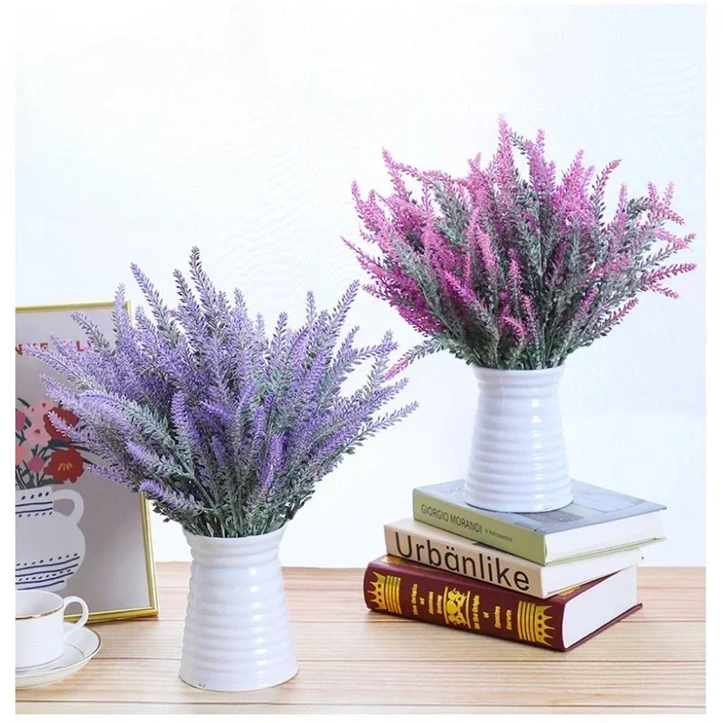 4 Colors Artificial Lavender Fake Flower Wedding Romantic Provence Decor Nordic Style Vase Storage Home Decor Bouquetl