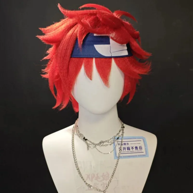 Estilo SK∞ SK8 O Infinito ‌ Kiano Reki ‌   Hasegawa Ranga COS personalizado vermelho resistente ao calor cabelo sintético festa de Halloween cosplay