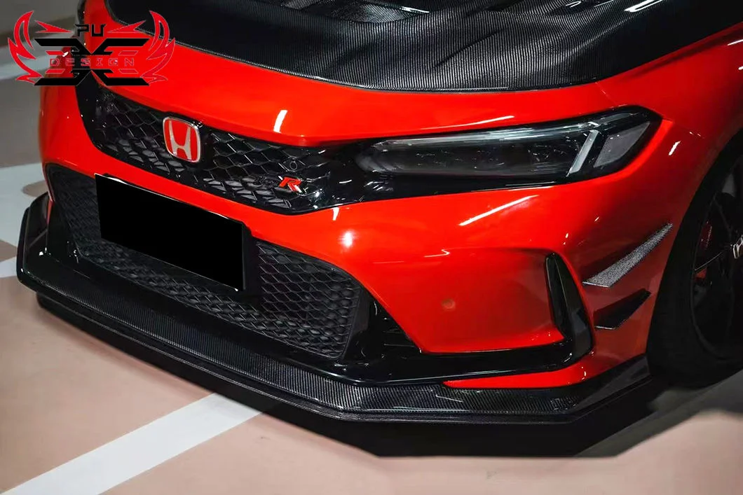 

for Honda Civic TypeR FL5 Carbon Fiber Front Bumper Front Lower Lip 2PCS VRS Style Body Kit