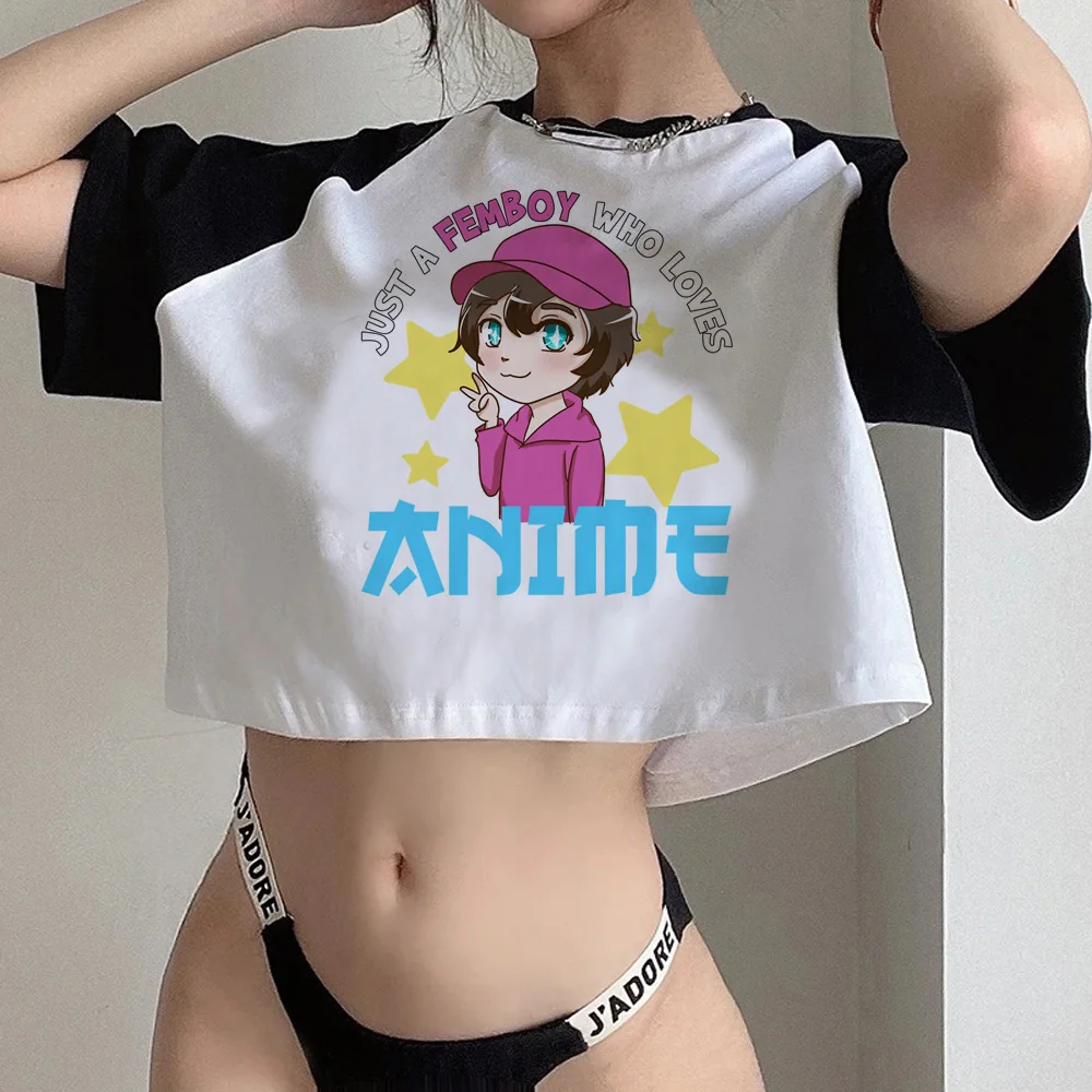 Femboy cyber y2k trashy fairy grunge  crop top Female cute cyber y2k Kawaii clothes