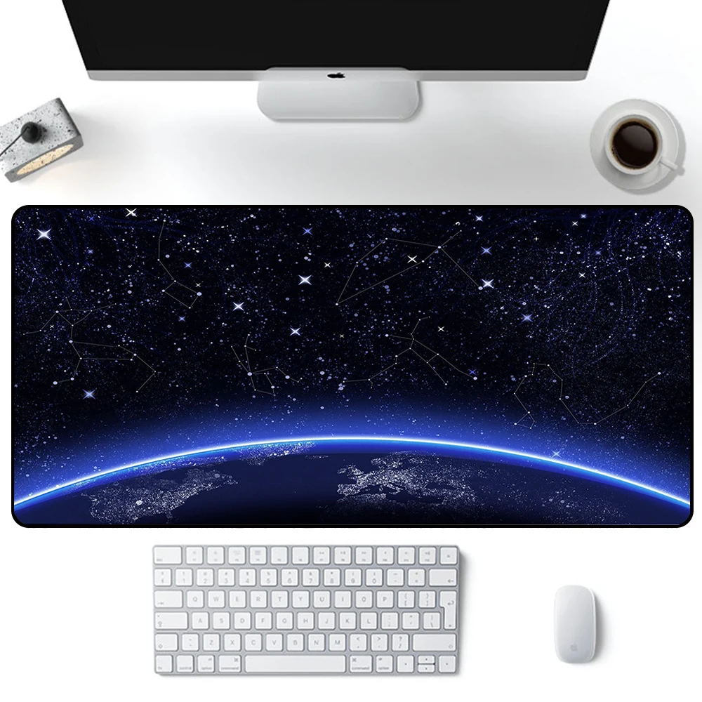 Night Starry Sky Space Galaxy Mouse Pad Large Gaming Mousepad PC Gamer Computer Mouse Mat Keyboard Mat Desk Pad Laptop Mausepad