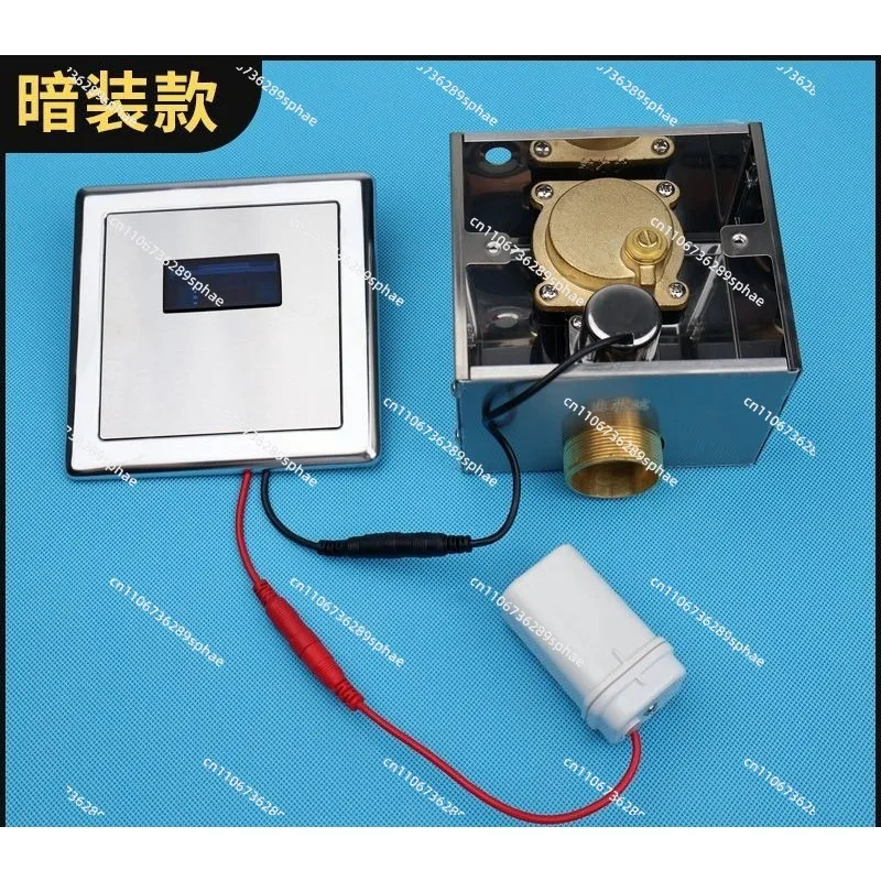 Auto Squat Toilet Flusher, Concealed Mount, Motion Activated with Manual Button
