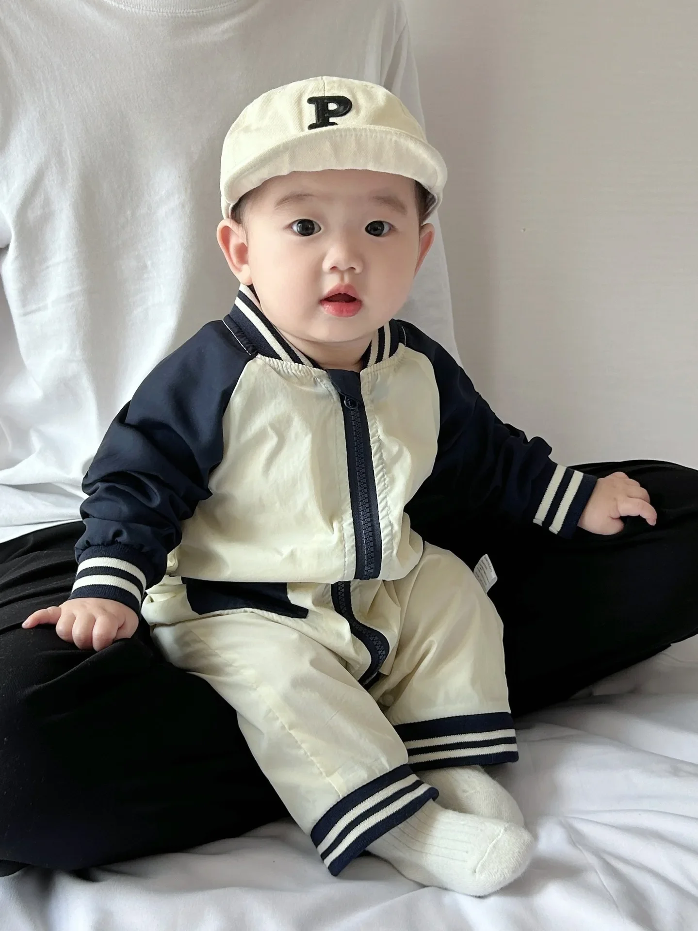 

Spring Newborn Infant Baby Boys Nylon Romper Long-sleeved Kids One Piece Simple Casual Fashion Baby Clothing