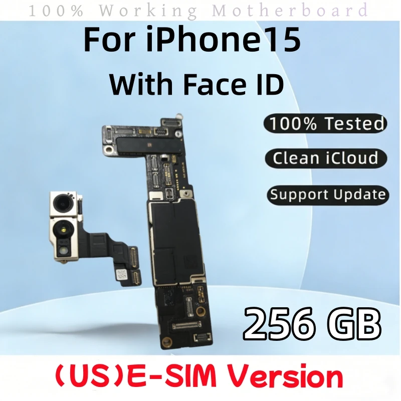 完全動作確認済みの正規品 iPhone 15 マザーボード、ロック解除済み