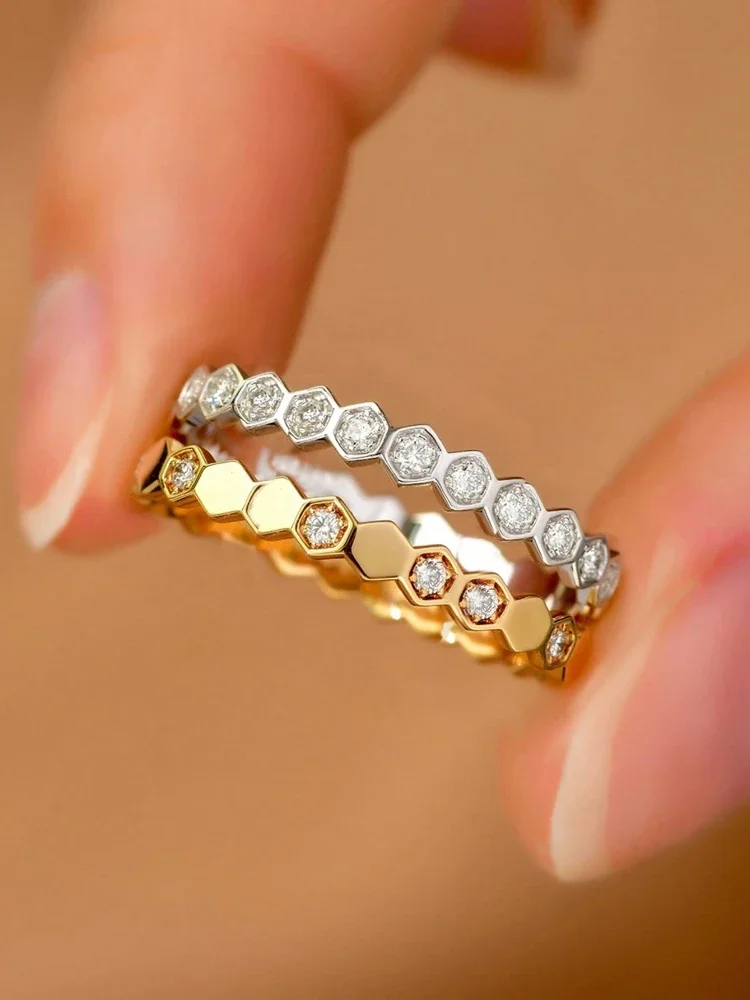 Bagues en argent Sterling 925 pour femmes, Vintage, forme géométrique, Zircon, cadeau assorti, fête quotidienne, accessoires de bijoux fins de haute qualité